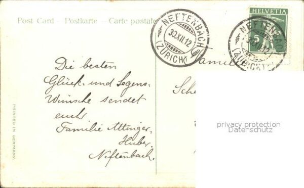 Neujahr Veilchen Boot Litho – Bild 2
