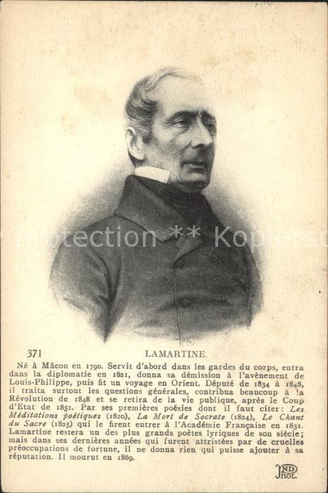 Persoenlichkeiten Alphonse de Lamartine
