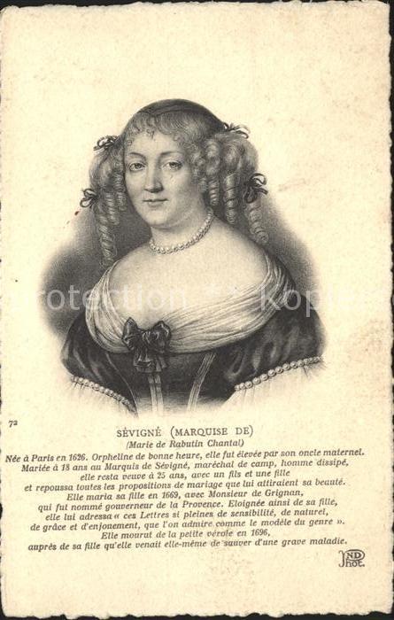 Persoenlichkeiten Marie de Rabutin-Chantal Marquise de Se