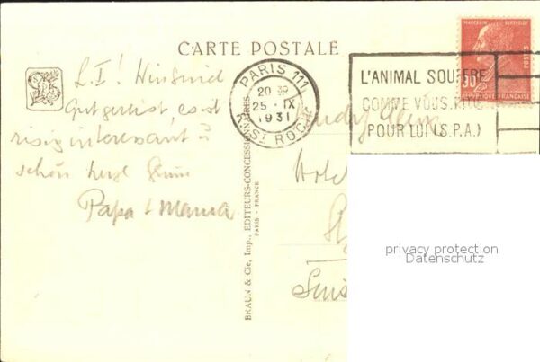 Exposition Coloniale Paris 1931 Zoo Flamingos Flamants – Bild 2