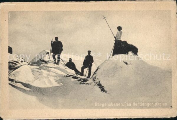 Skifahren Bergensbanen Hardangerjokulen Gletscher
