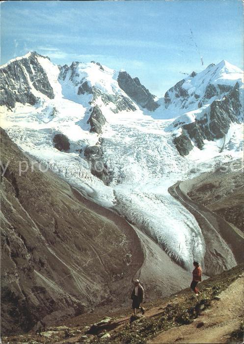 Gletscher Tschierva Piz Bernina Biancograt Engadi