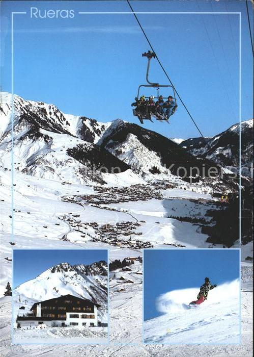 Sessellift Rueras Val Tujetsch Snowboard