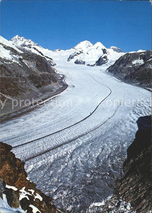 Gletscher Aletschgletscher Eggishorn Jungfrau Mön
