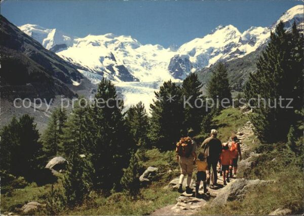Gletscher Morteratschgletscher Berninagruppe Wand