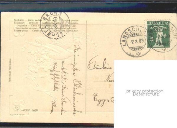 Brieftaube Carrier Pigeon voyageur Vergissmeinnicht Kleeblatt Geburtstag – Bild 2