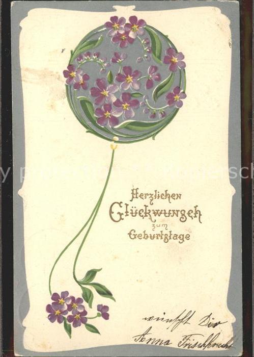 Geburtstag Glückwunsch Veilchen
