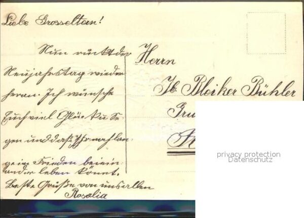 Brieftaube Carrier Pigeon voyageur Blumen Glückwunsch Neujahr – Bild 2