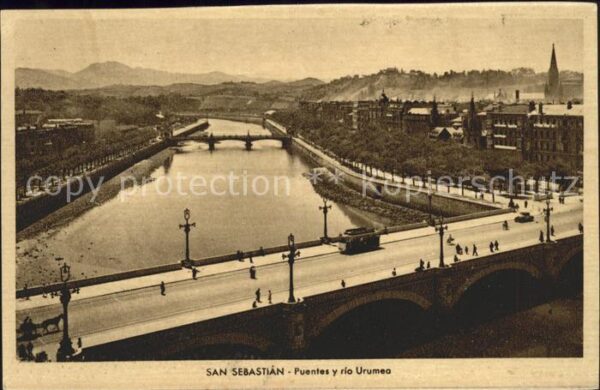 San Sebastian  Pais Vasco ES Puentes y Rio Urumea