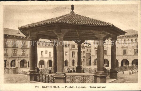 Barcelona Cataluna Pueble Espanol Plaza Mayor