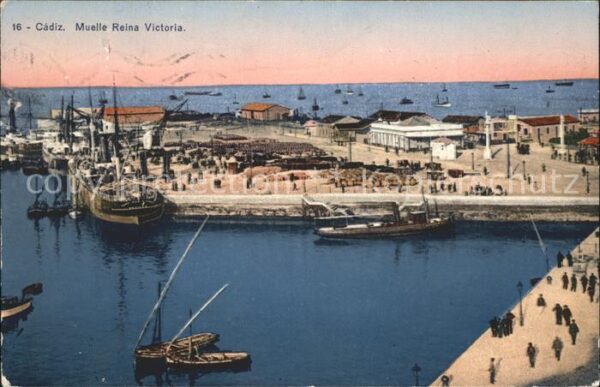 Cadiz Andalucia Muelle Reina Victoria Puerto Barco