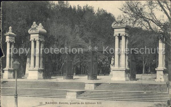 Madrid Spain Parque Retiro Puerta de Alfonso XII