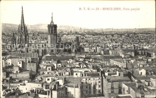 Barcelona Cataluna Vista parcial Catedral