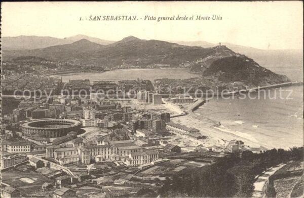 San Sebastian  Pais Vasco ES Vista general desde el Monte Ulia Arena