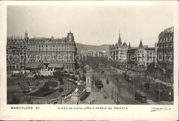 Barcelona Cataluna Plaza de Cataluna y Paseo de Gracia