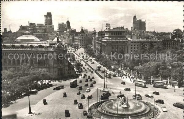 Madrid Spain Plaza de la Cibeles y Calle de Alcala F