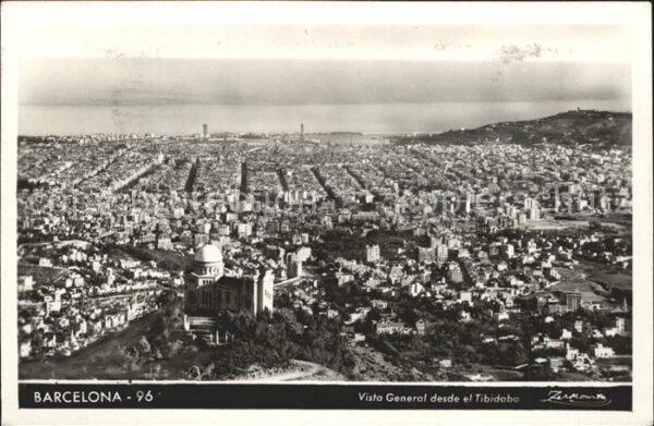 Barcelona Cataluna Vista general desde el Tibidabo