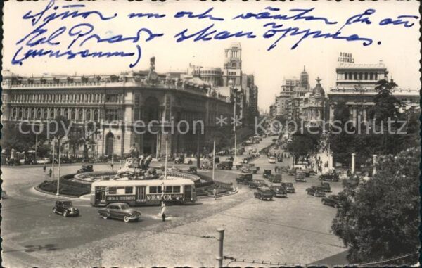 Madrid Spain Plaza de Cibeles y Calle de Alcala Fuen