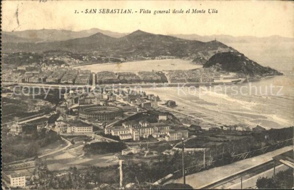 San Sebastian  Pais Vasco ES Vista general desde el Monte Ulia Arena
