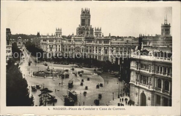 Madrid Spain Plaza de Castelar y Casa de Correos