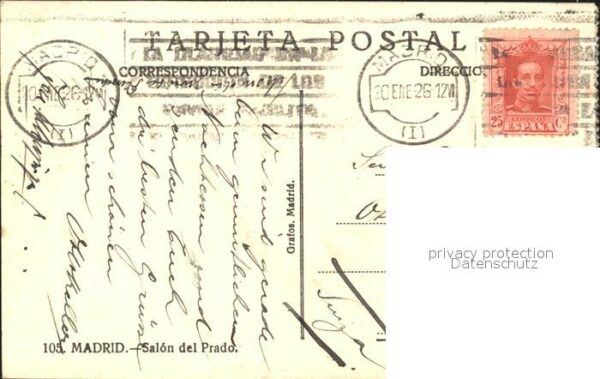 Madrid Spain Salon del Prado Museo Pferdedroschke – Bild 2