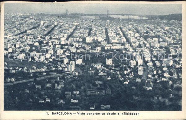 Barcelona Cataluna Vista panoramica desde el Tibidabo