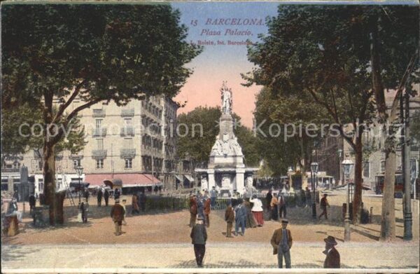Barcelona Cataluna Plaza Palacio Monumento