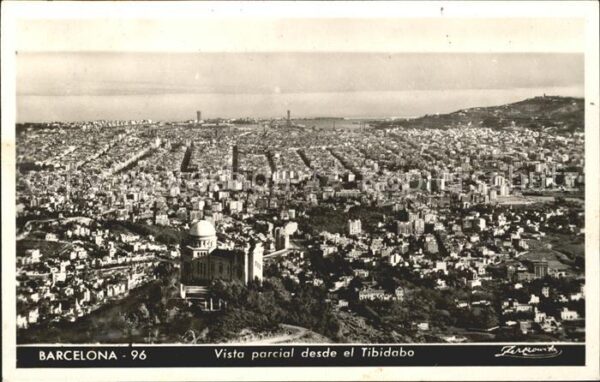 Barcelona Cataluna Vista parcial desde el Tibidabo