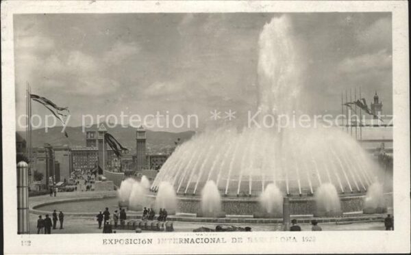 Barcelona Cataluna Exposicion Internacional 1929 Fuente Mo