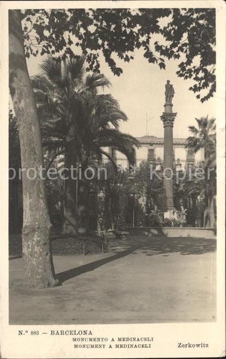 Barcelona Cataluna Monumento a Medinaceli