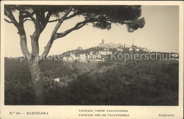 Barcelona Cataluna Tibidabo desde Vallvidrera