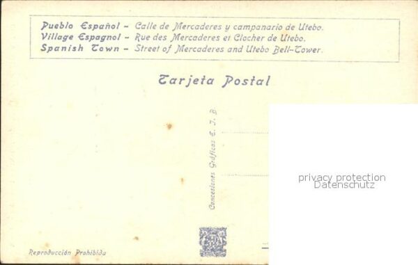 Barcelona Cataluna Exposicion Internacional 1929 Pueblo Es – Bild 2