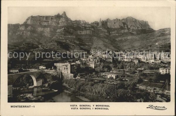 Montserrat Kloster Vista general y Monistrol