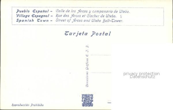 Barcelona Cataluna Exposicion Internacional 1929 Pueblo Es – Bild 2