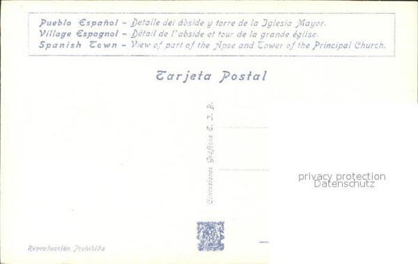 Barcelona Cataluna Exposicion Internacional 1929 Pueblo Es – Bild 2