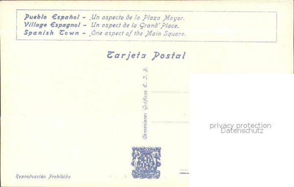 Barcelona Cataluna Exposicion Internacional 1929 Pueblo Es – Bild 2