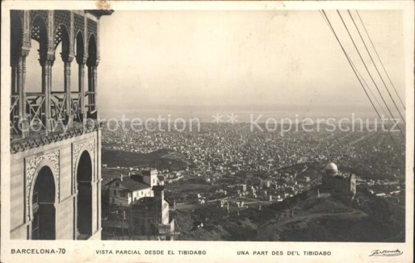 Barcelona Cataluna Vista parcial desde el Tibidabo