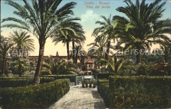 Sevilla Andalucia Alcazar vista del jardin Königspalast M