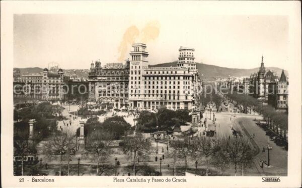 Barcelona Cataluna Plaza Cataluna y Paseo de Gracia