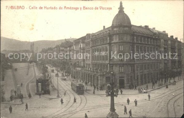 Bilbao Espana Calle de Hurtado de Amezaga y Banco de