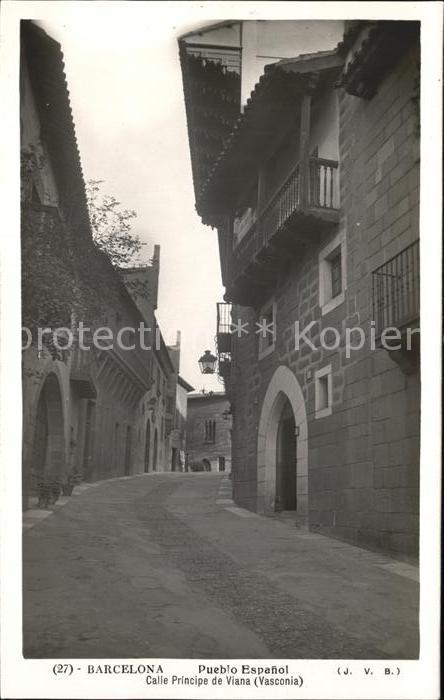 Barcelona Cataluna Pueblo Espanol Calle Principe de Viana