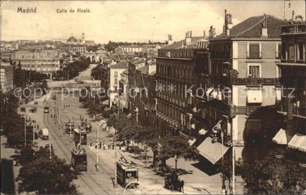 Madrid Spain Calle de Alcala Tranvia