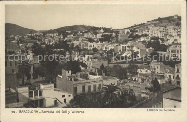 Barcelona Cataluna Barriada del Coll y Vallcarca