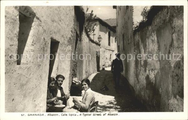 Granada Andalucia Albaicin Calle tipica