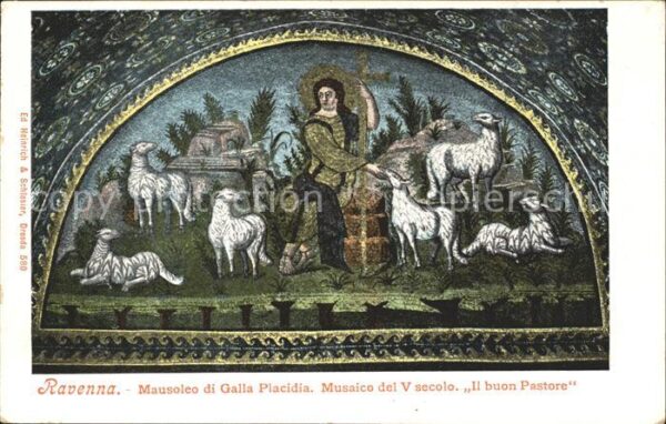Hirte Schafe Ravenna Mausoleo Galla Placidia