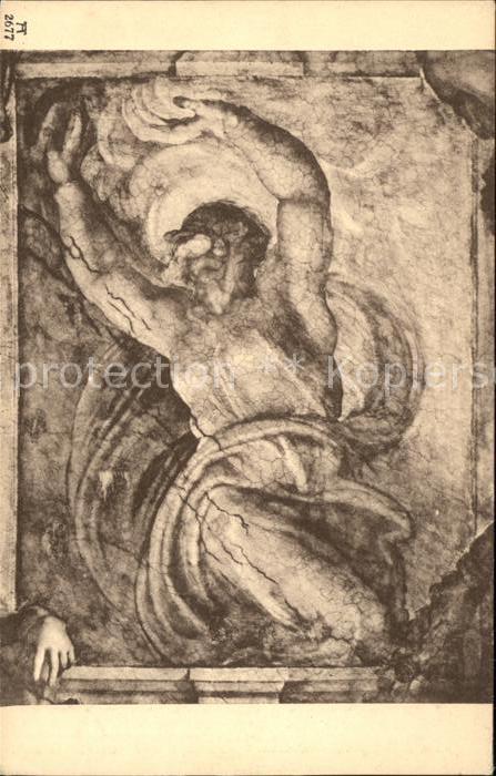 Verlag Ackermann Kuenstlerpostkarte Nr. 2677 Michelangelo Sixtina Trennung des