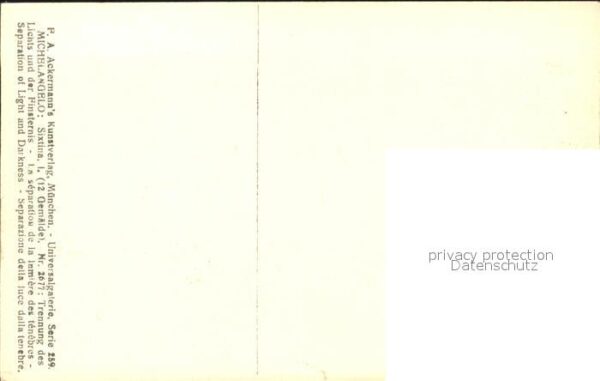 Verlag Ackermann Kuenstlerpostkarte Nr. 2677 Michelangelo Sixtina Trennung des – Bild 2