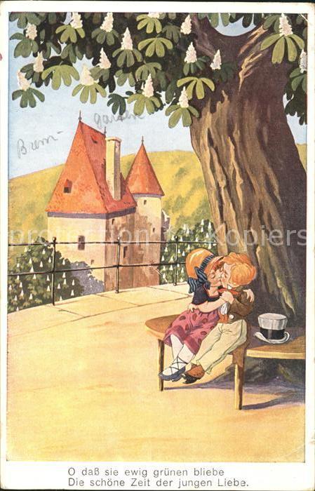 Verlag WS SB Nr. 9332/2 Kinder Kuss Spruch Zylinder