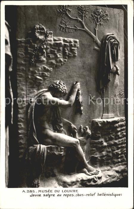 Bildhauerei Steinmetz Jeune satyre au repos Musee du Louvre
