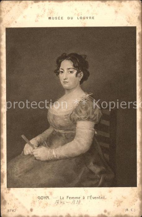 Kuenstlerkarte Goya La Femme a l'Eventail Nr. 11742